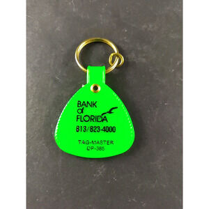 Bank Of Florida Tag Master Green Keychain